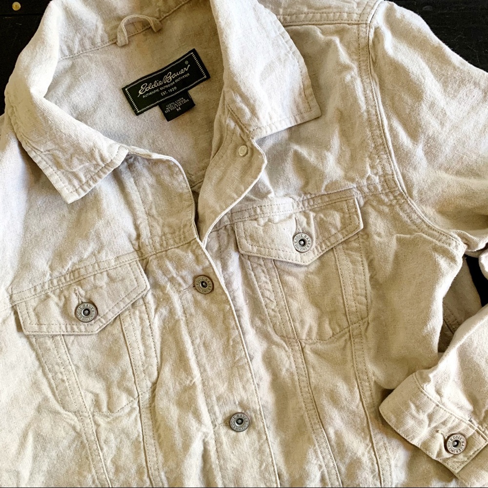 SOLD VTG Eddie Bauer Linen Jacket Size M